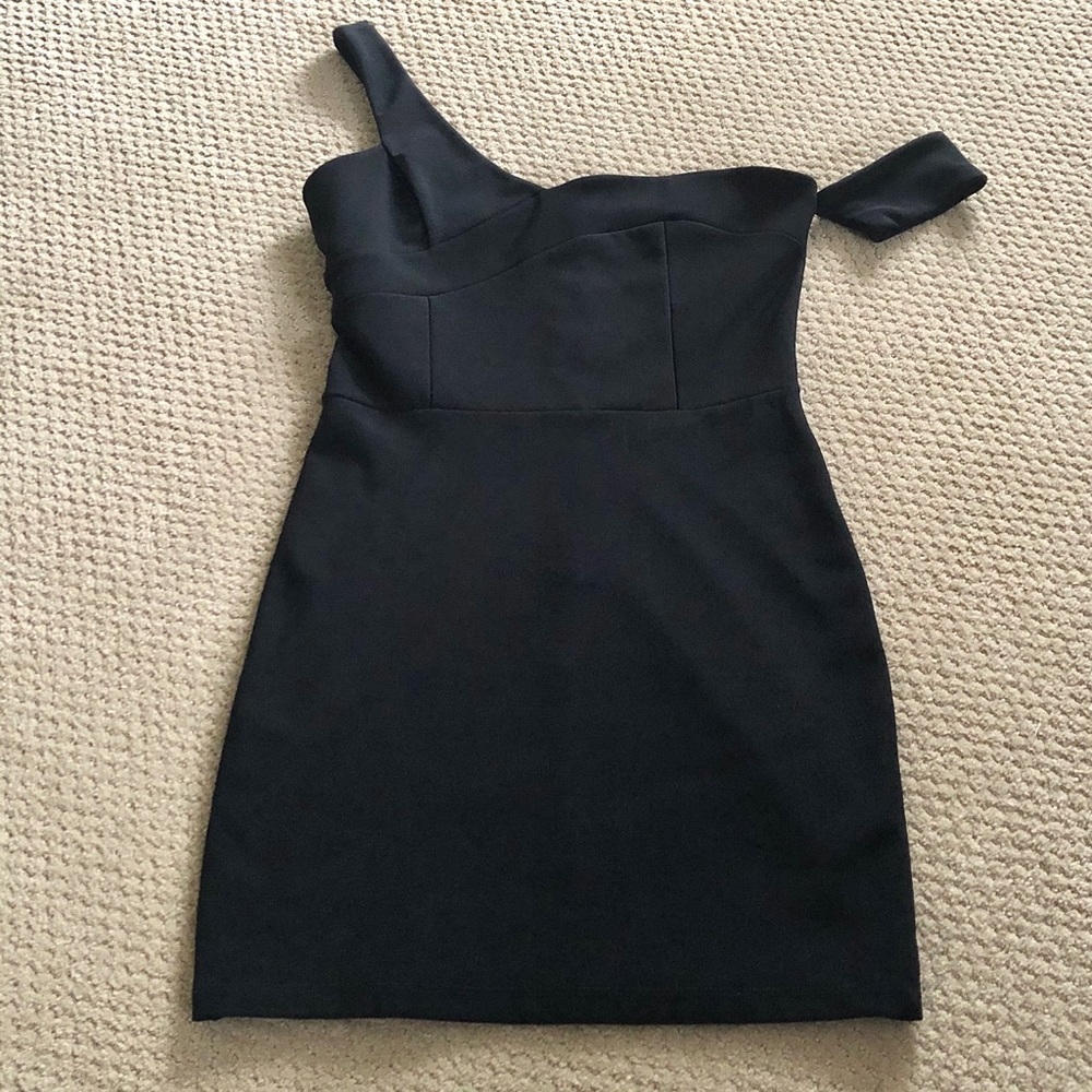 Foreign Exchange Black Mini Dress Large - Picture 2 of 6